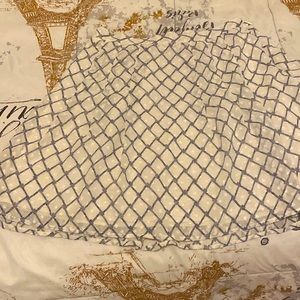 Cool white and blue pleaded skirt